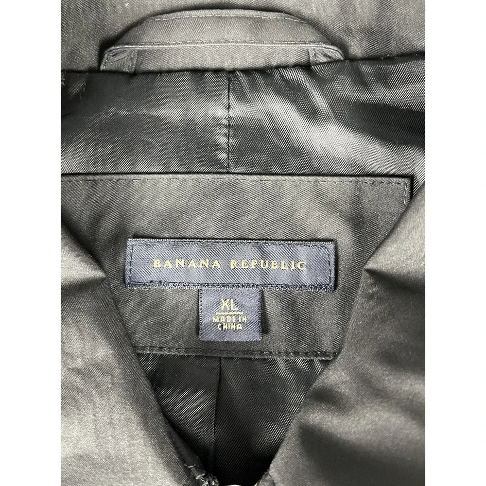 Banana Republic Mens Full Zip Black Tech Softshell Jacket XL
